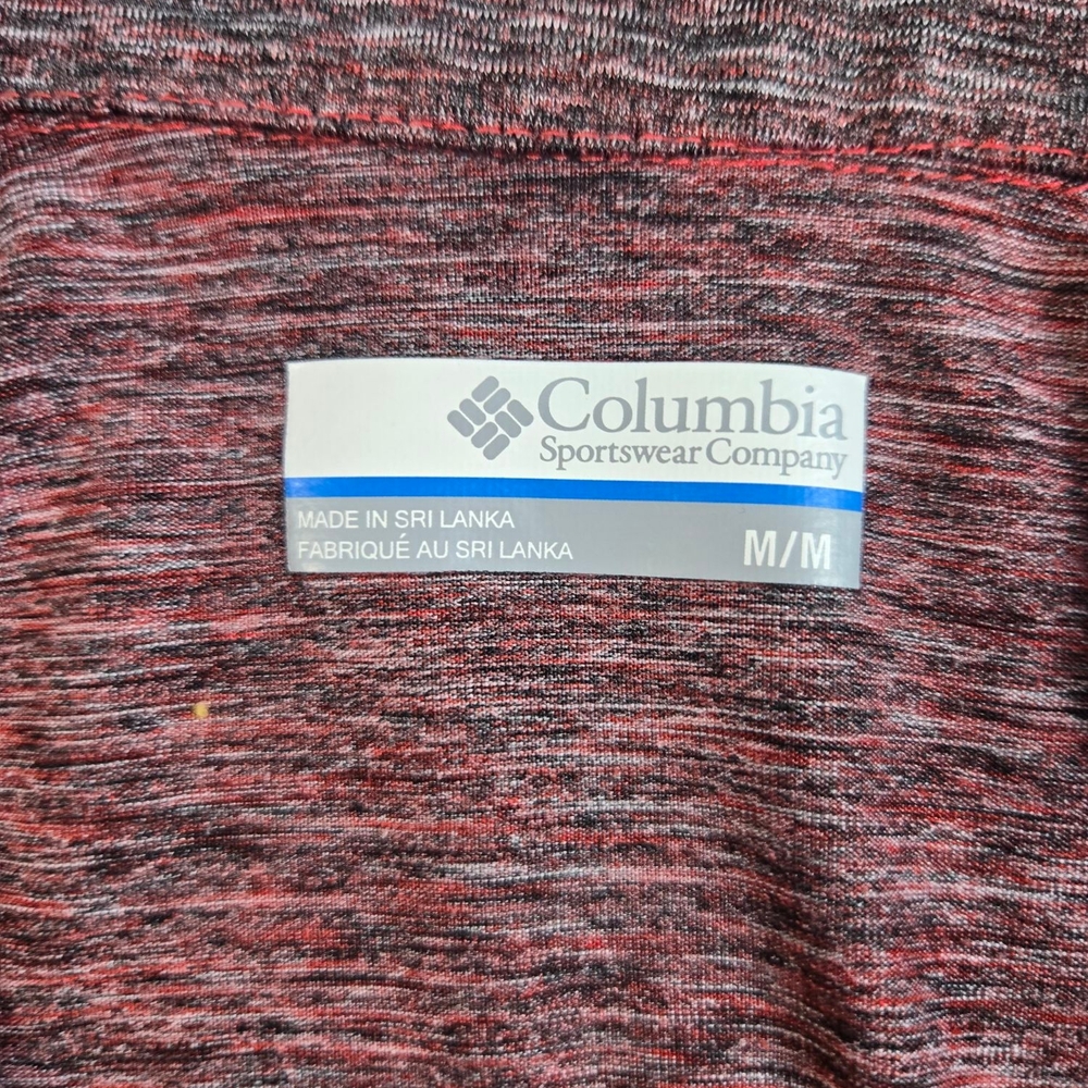 Women's Columbia Heathered Red Quarter-Zip Top Sz Medium - Picture 5 of 7